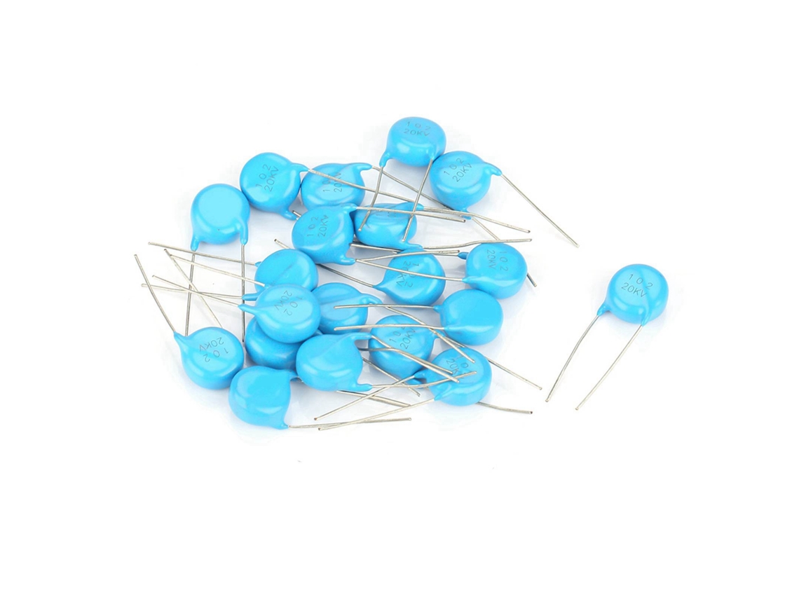 Kit Com 20 Capacitores Cerâmicos De Alto Voltaje 20kv 1nf 102 1000pf