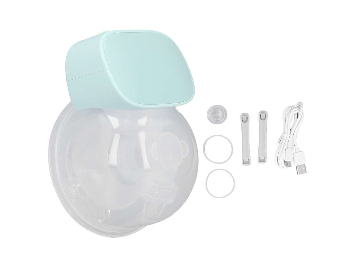 Extractor De Leche Eléctrico Inalámbrico Portátil, Silencioso, 180 Ml, Modos Ajustables, Verde.