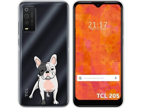 Carcasa TCL 205 TUMUNDOSMARTPHONE Dibujos Transparente Perros 06 Multicolor