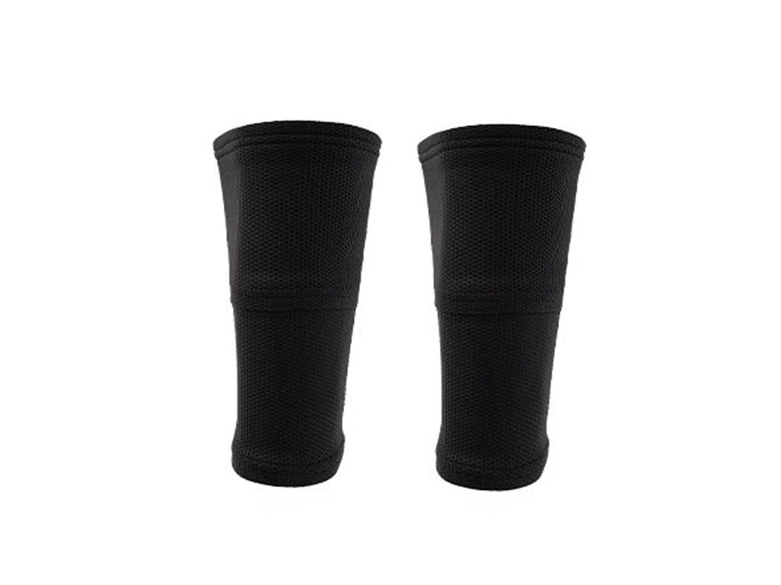 (negro L)1 Funda De Pierna De Fútbol Doble Con Bolsillos, Funda De Pantorrilla De Compresión, Funda De Pierna De Fútbol