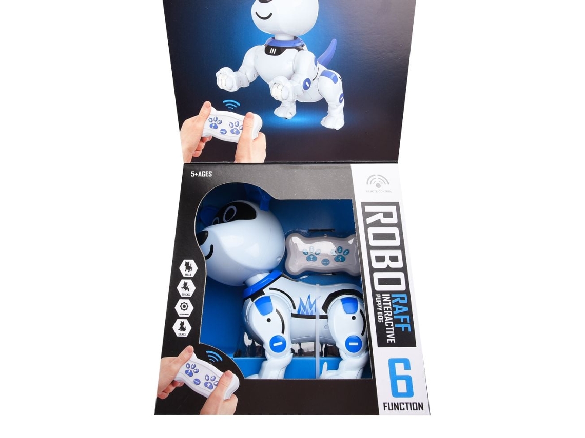 Perro robot interactivo Gear2play Robo Raff con ojos LED y acrobacias. Merkloos