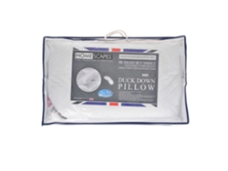 Almohada De Dormir Homescapes Duck Down Algodón Blanco (50x75cm)