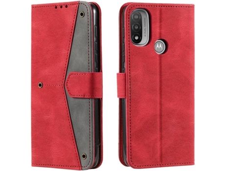 Funda Motorola Moto E20, E30, E40 HFS-HOUSE Cartera Rojo