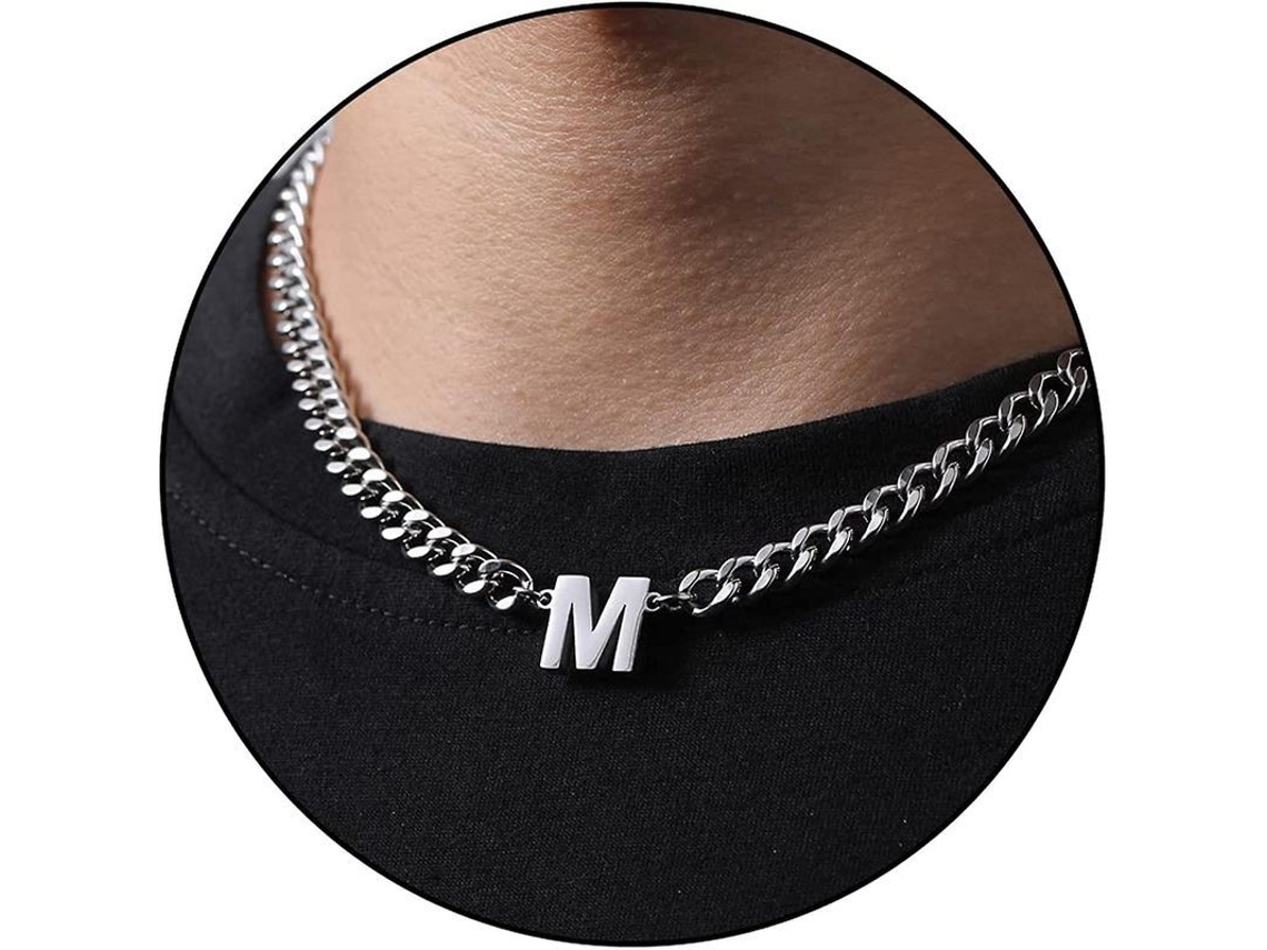 2026-cadena De Eslabón Cubano Con Letra Inicial A-z De Acero Inoxidable 6.5mm 18+2 Pulgadas Para Hombres Mujeres Niños Regalo De Joyería
