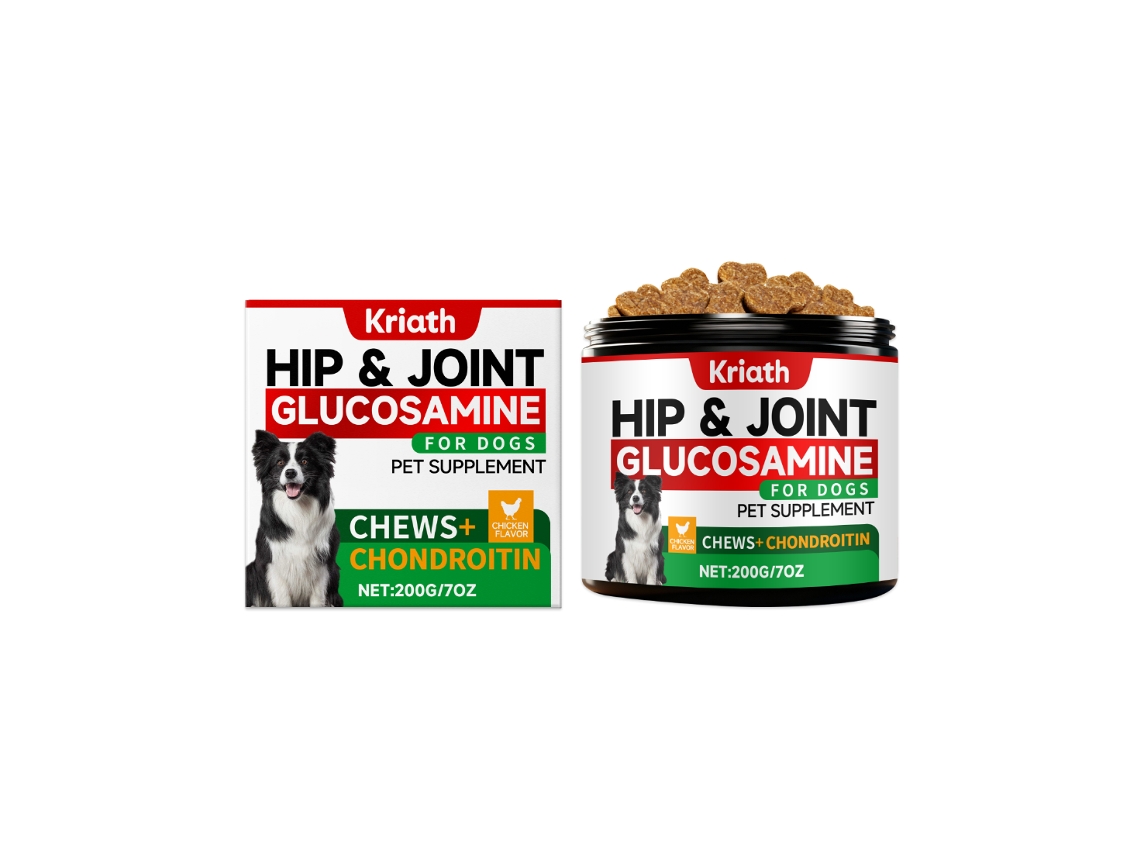 Gránulos suaves y calmantes para las articulaciones del perro.