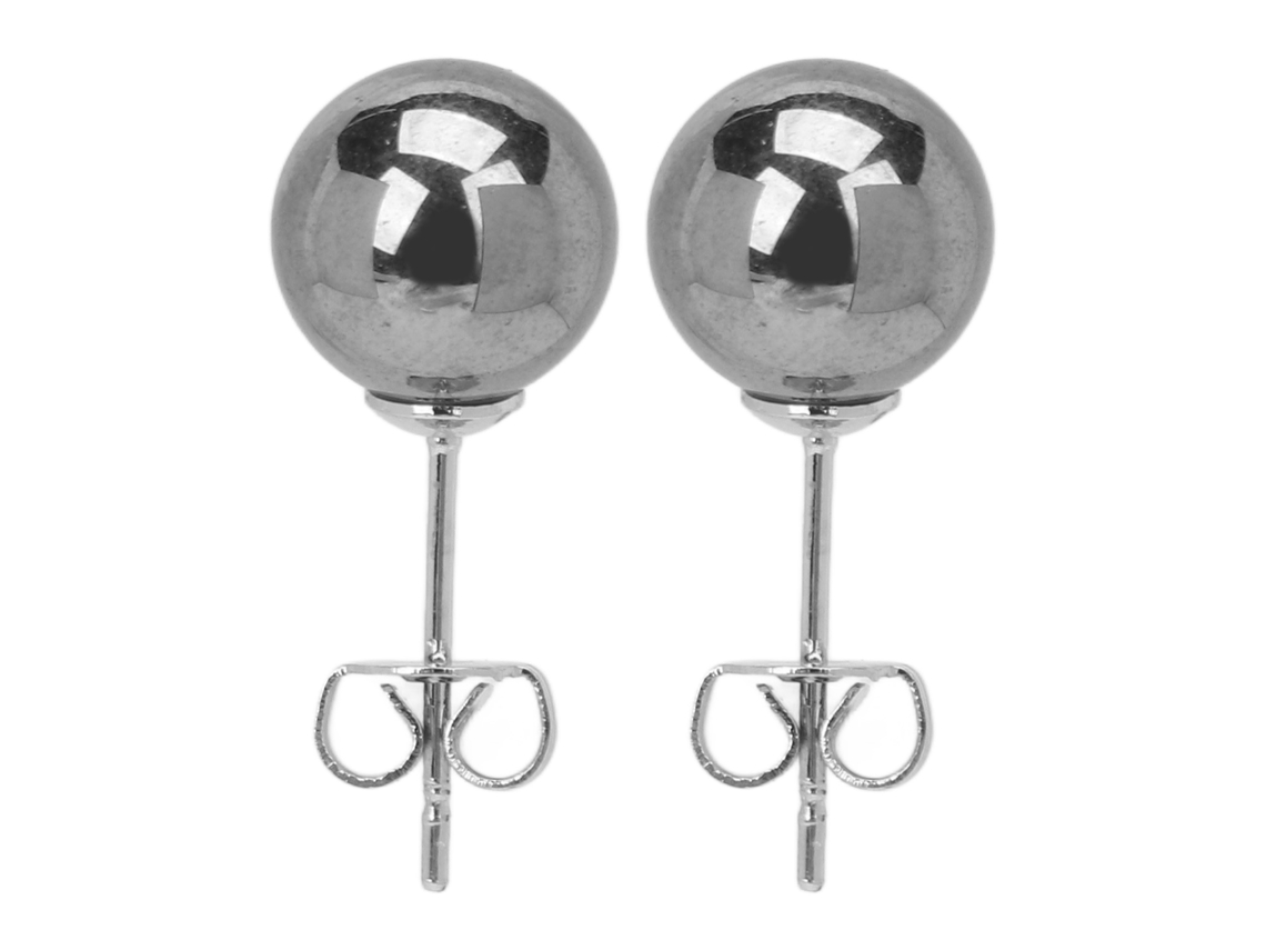 Par de pendientes de energía terahercios, piedras redondas de 8 mm, para hombre y mujer KOFIHETY