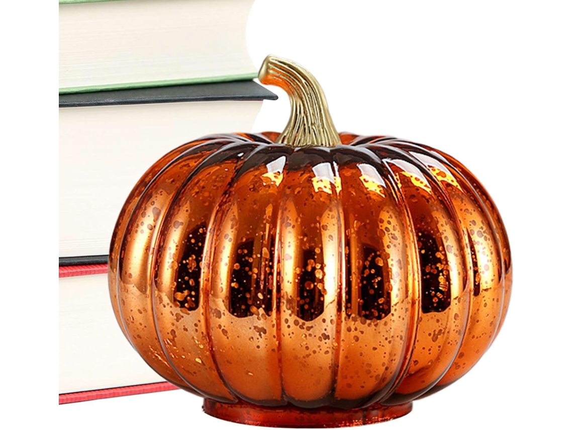 Lámpara de Calabaza, Lámpara de Mesa con Forma de Calabaza para Halloween, Ideal para Ambientes Inter Gokoco