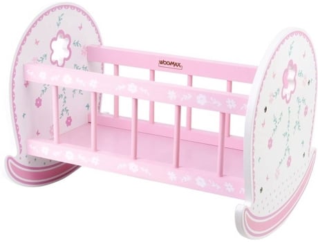 Juguete WOOMAX Cuna de Madera para Muñecas (+ 3 Años)