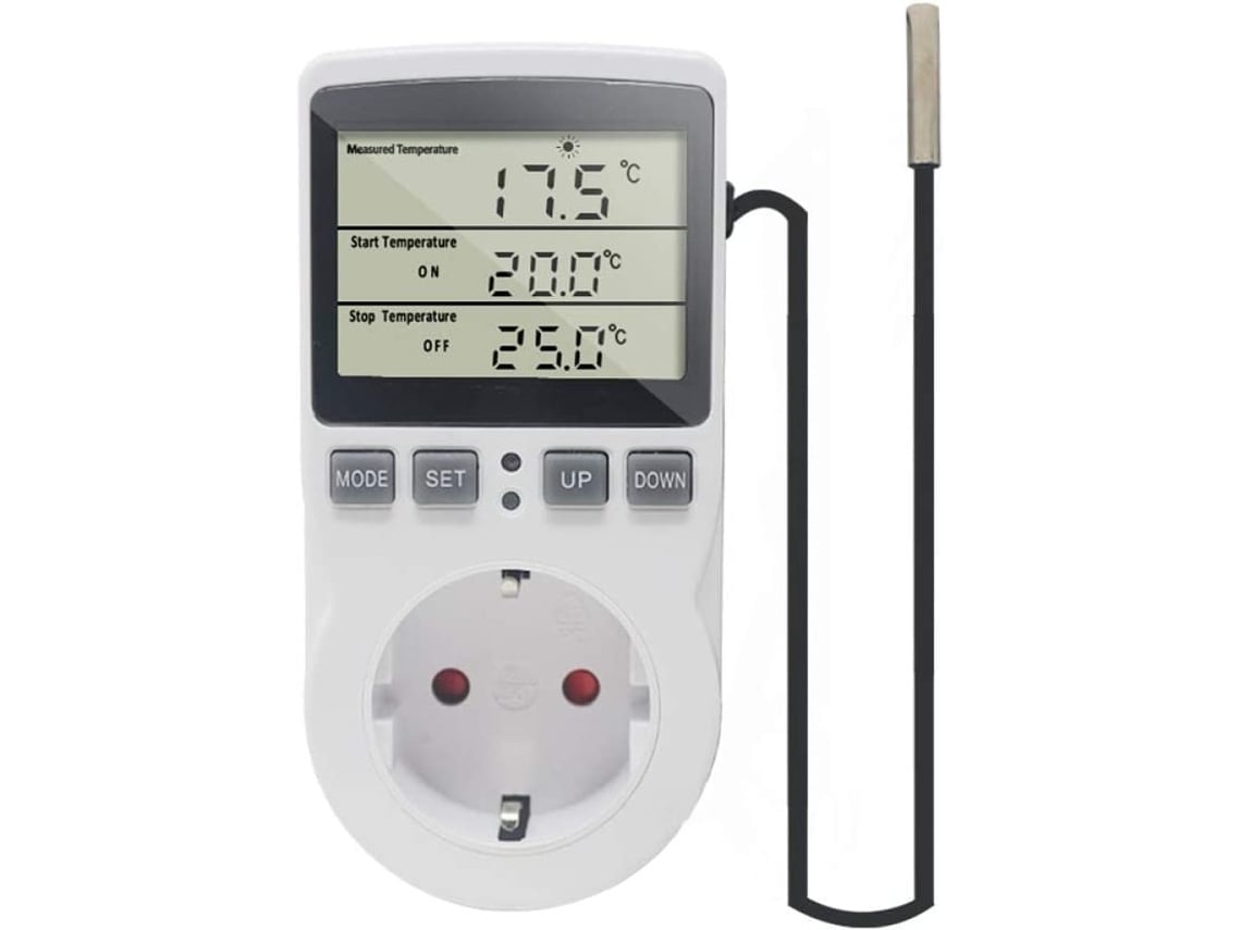 Termostato, Alimentado Por 230 V, Cuenta Con Sensor De Temperatura Digital Integrado, Temporizador Y Función De Retardo. Es Adecuado Para Ap