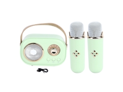 Conjunto De Altavoz Ktv Con Micrófonos Duales Inalámbricos Mini (micrófonos Duales Inalámbricos, Bluetooth Portátil)
