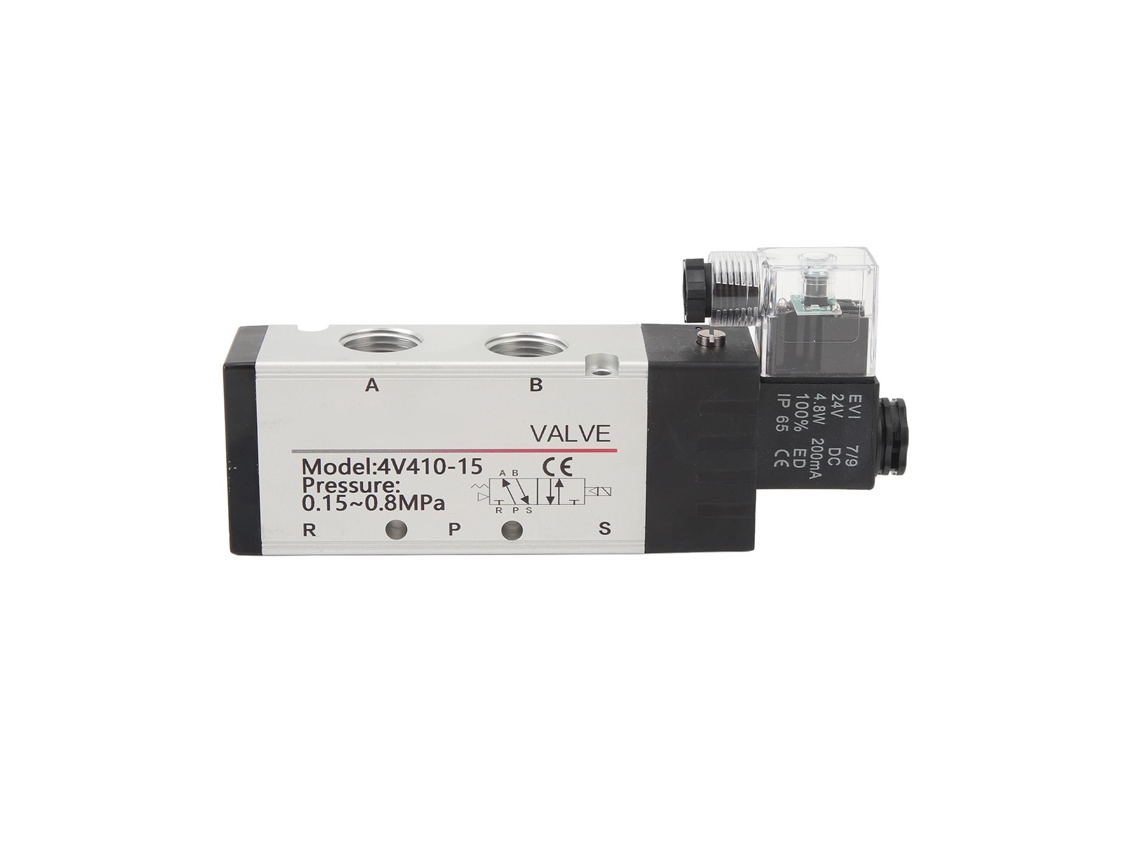 Válvula Solenoide Eléctrica 4v410 15 Interfaz Pt1/2 2 Posiciones 5 Vías Control Unidireccional Dc24v