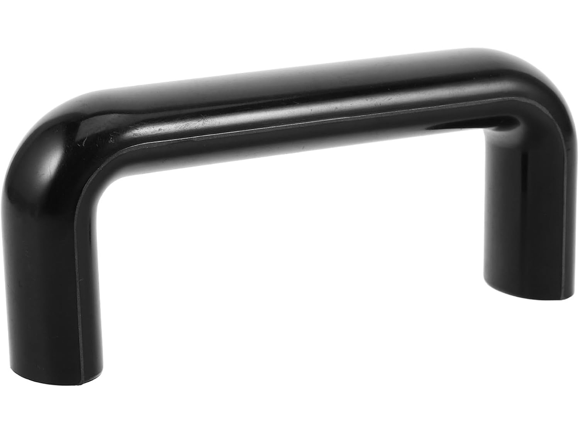 Tirador Puerta Industrial Forma U Negro, Manija Baquelita