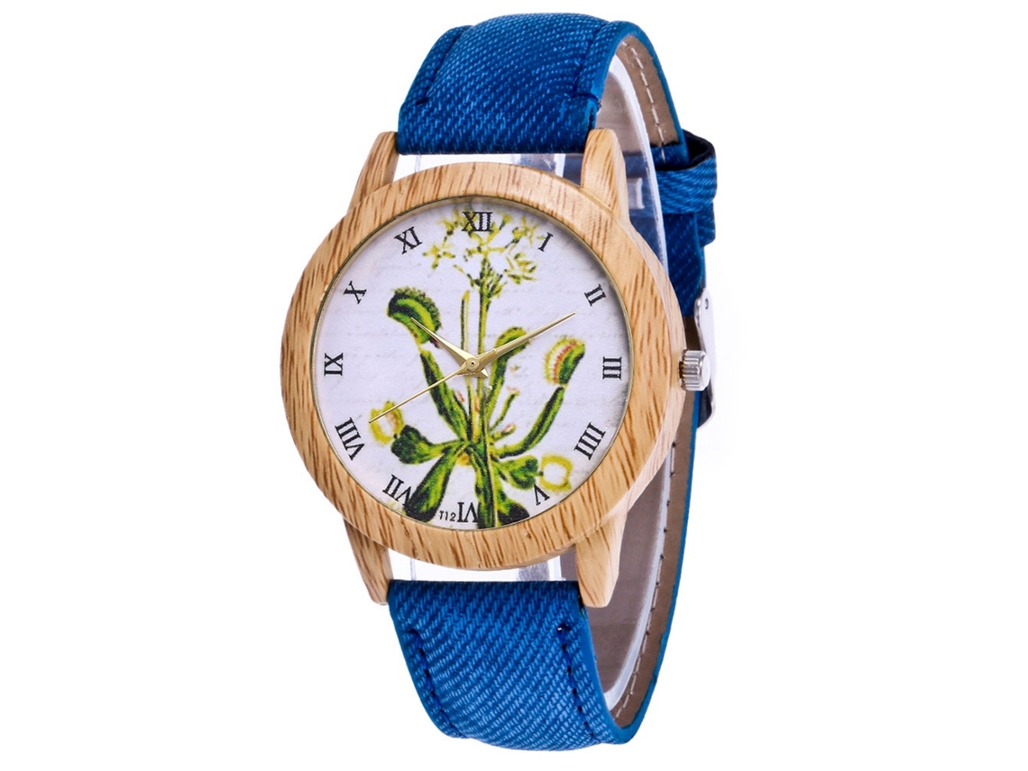 Reloj De Pulsera Sencillo E Informal Para Mujer De Yolako Con Correa De Plástico Azul Oscuro.