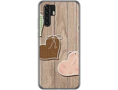 Carcasa Huawei P30 Pro TUMUNDOSMARTPHONE Corazones Madera Multicolor