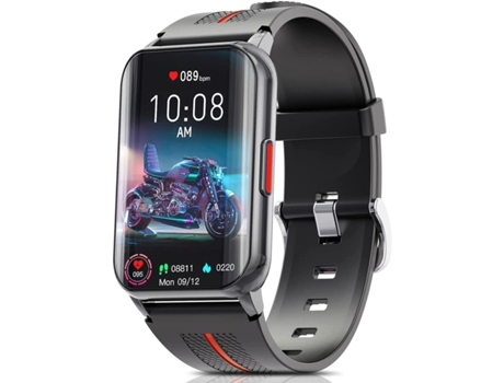 Reloj Inteligente con Pantalla Táctil de 1.57, Rastreadores de Actividad, Impermeable (Negro) CHRONUS