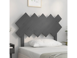 Cabecero De Cama Madera Maciza De Pino Gris 104x3x80,5 Cm
