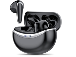 Auriculares YEMAESRE Bluetooth Horas de reproducción Carga rápida USB-C Resistente al agua con cancelación de ruido Negro