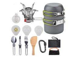 Juego De Utensilios De Cocina Portátiles De Aluminio Para Acampar, Hacer Senderismo Y Picnics, Con Accesorios Para Cocinar Al Aire Libre.