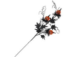 Ramo Floral Realista De Calabaza Negra Para Decoración De Fiestas De Halloween, Tallo Flexible.