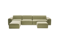 BELIANI Conjunto Modular Exterior Olefina Verde Battifollo 329X93X72