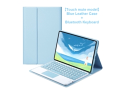 Funda con teclado para Lenovo Idea Tab Pro TB373FU de 12,7" (azul brumoso) con tapa redonda y teclado táctil de colores (Gusshious, 2025)