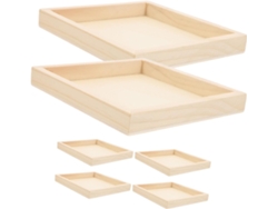 Bandeja Hexagonal De Madera De 6 Piezas Para Pintar, Ideal Para Niños Y Niñas. Almacenamiento Práctico.
