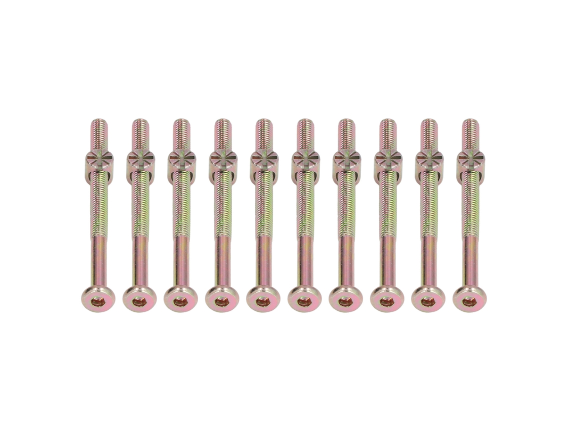 10 Juegos De Tornillos De Cuna De Acero Inoxidable Galvanizado M6, Llave Hexagonal, Kit De Herrajes M6x80mm