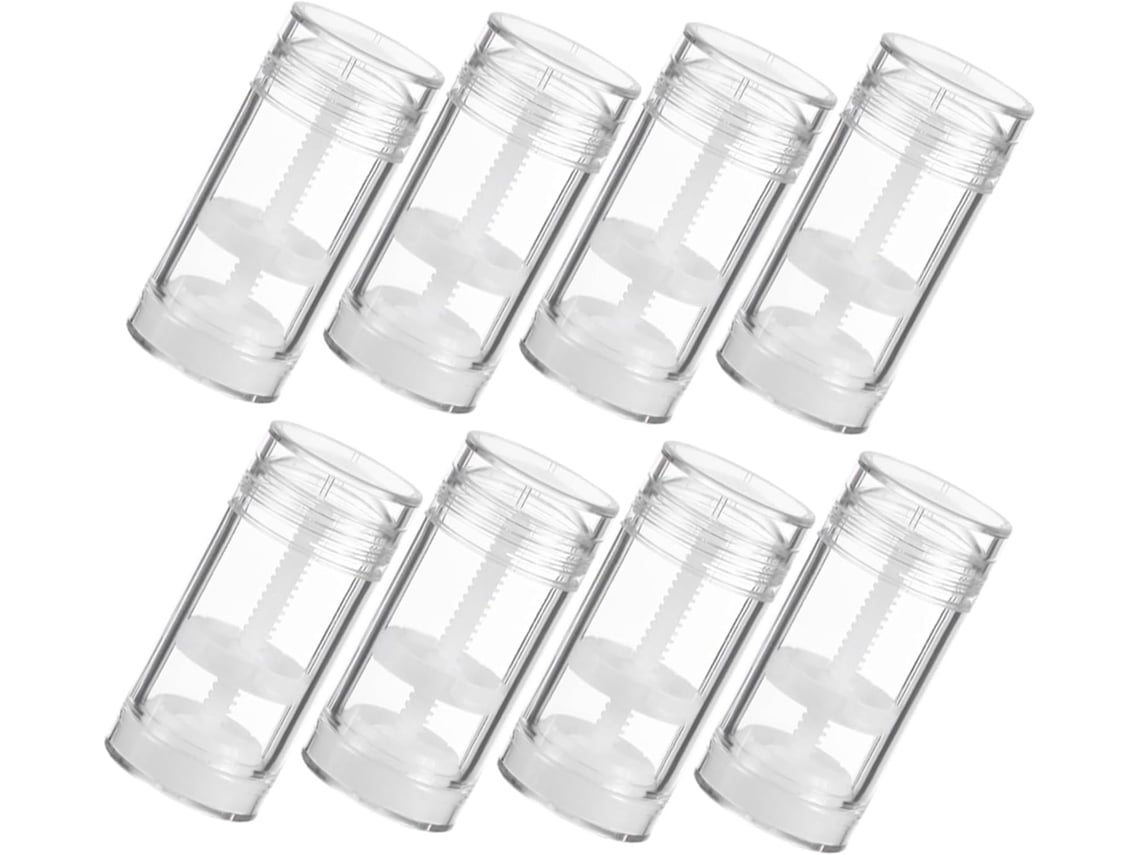 Ciieeo 8 Tubos Espirales De Plástico De 30 Ml Para Desodorante Sólido Portátil Recargable