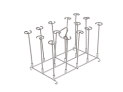 Parrilla Vertical De Acero Inoxidable Para Freidora Con Brochetas, Resistente Al Calor, Accesorio De Cocina.