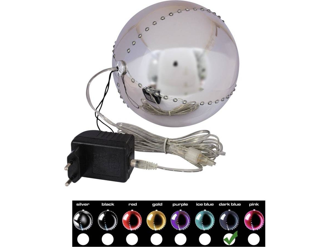 Bola de Nieve EUROPALMS LED (Azul Oscuro - 15 cm)