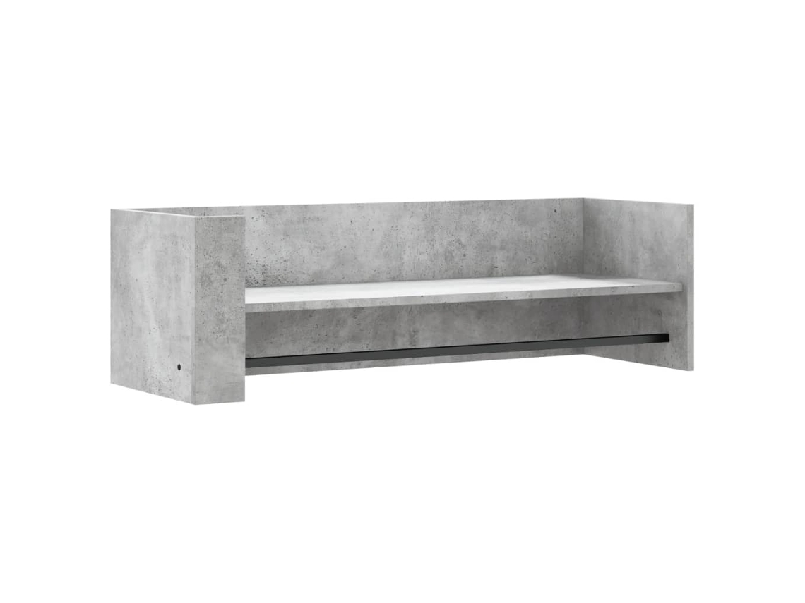 Estante de pared gris cemento MAISON EXCLUSIVE en derivado de madera (100x35x30,5 cm)