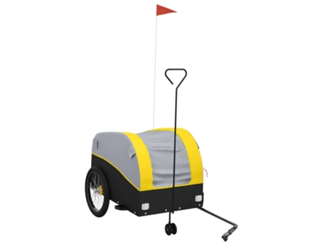 Remolque Para Bicicletas VIDAXL Amarillo Hierro