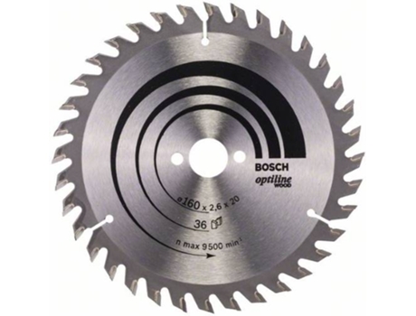 Disco de Sierra Circular BOSCH Optiline Madera 160x20/16x2.6 mm - 36