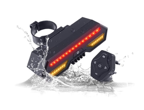 Luz trasera de bicicleta con indicador de dirección Control remoto inalámbrico Luz trasera de bicicleta impermeable-luz trasera Usb-negro ENZONS