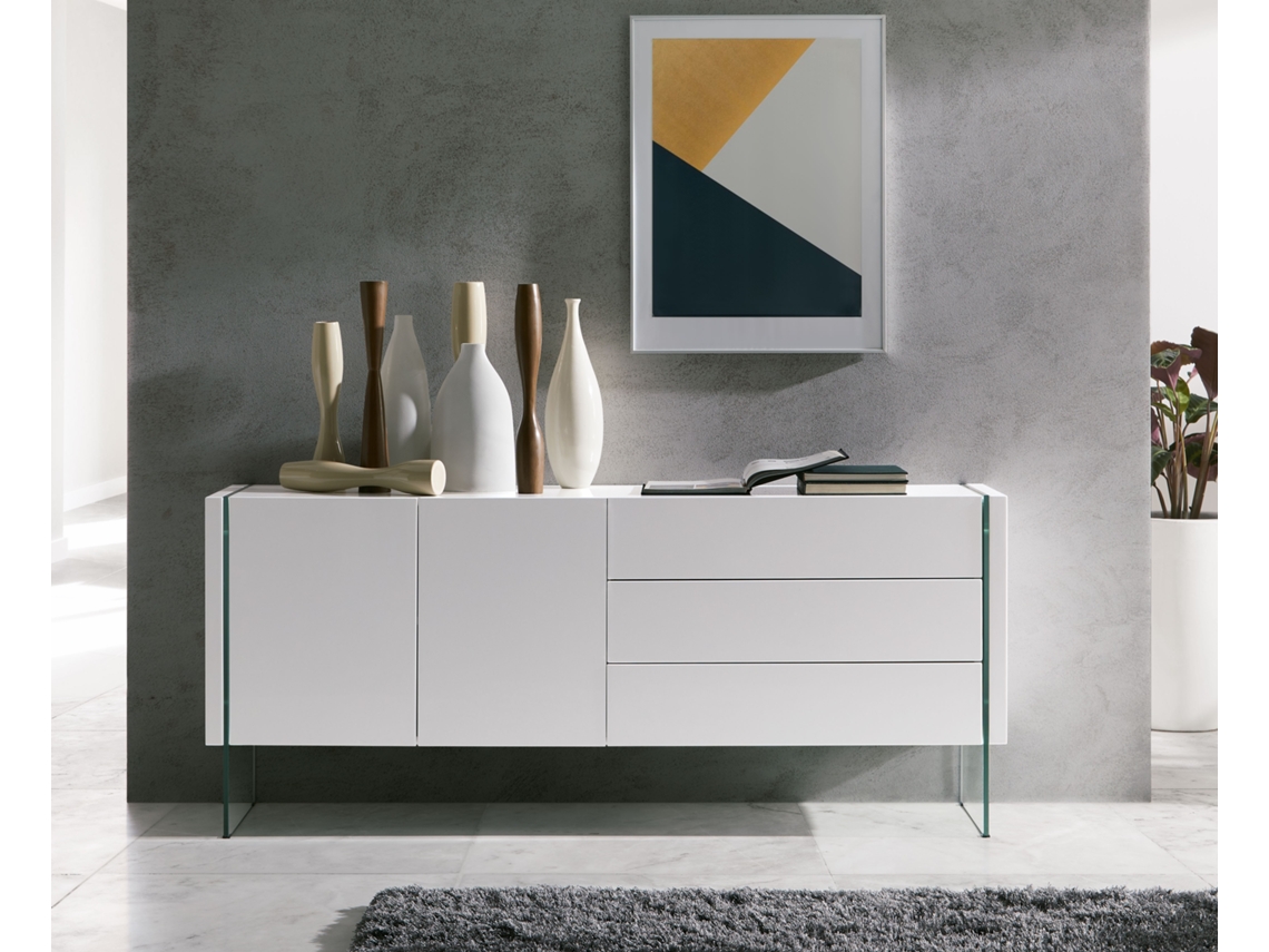 Aparador Madera Nogal London MOMMA HOME (Nogal - Aglomerado -200x45x75 cm)