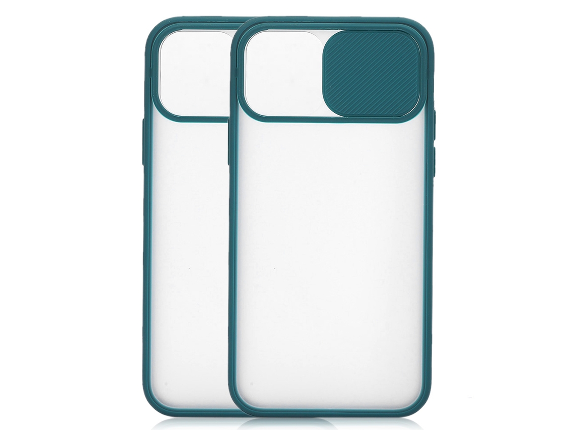 Cubretelefono (antichoque, Resistente A Caídas) Para Iphone 11 Pro, Funda Protectora De Silicona Semi-transparente Creativa Y Estilosa, Paquete De 2
