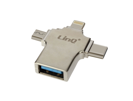 Adaptador LINQ OTGU940 (Lightning USB-Ce Micro - USB - USB - Plata)