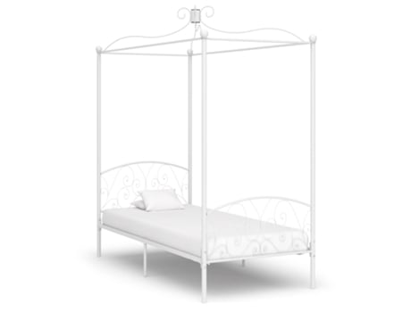 MAISON EXCLUSIVE Estructura de cama con dosel 100X200 cm metal blanco