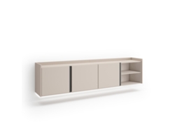 Mueble Tv, Televisión, 207x35x50cm, Para Tv Hasta 80", Colgado, Suspendido, Led, Beige