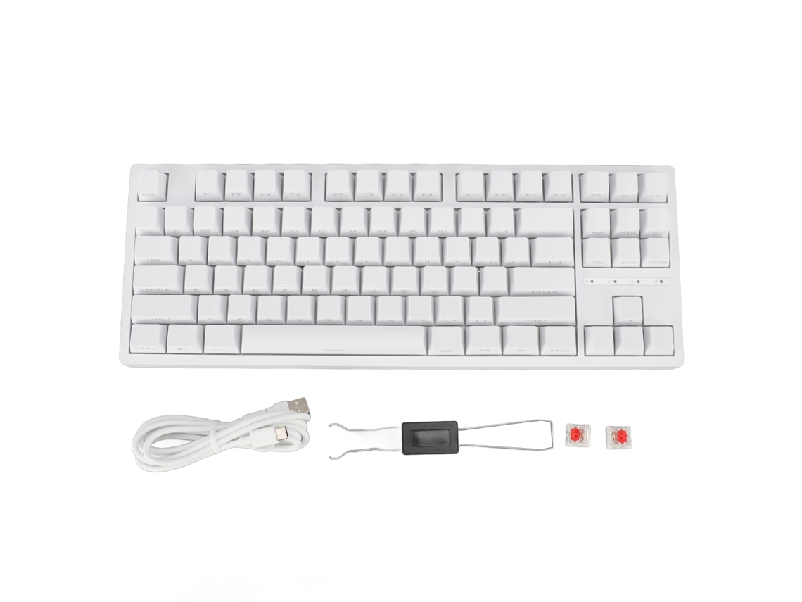 Teclado Mecánico Con 80 % De Ancho, 87 Teclas, Bluetooth 5.0 Inalámbrico De 2,4 Ghz, Retroiluminación Rgb Para Juegos.
