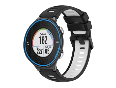 Correa Smartwatch para Garmin Forerunner 620 Silicona Bicolor (Negro + Blanco)