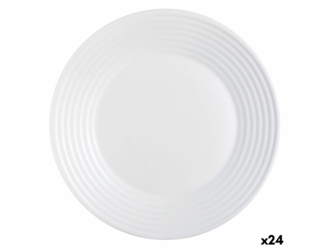 Bajo Plato Luminarc Harena Blanco Vidrio (Ø 27 cm) (24 Unidades)