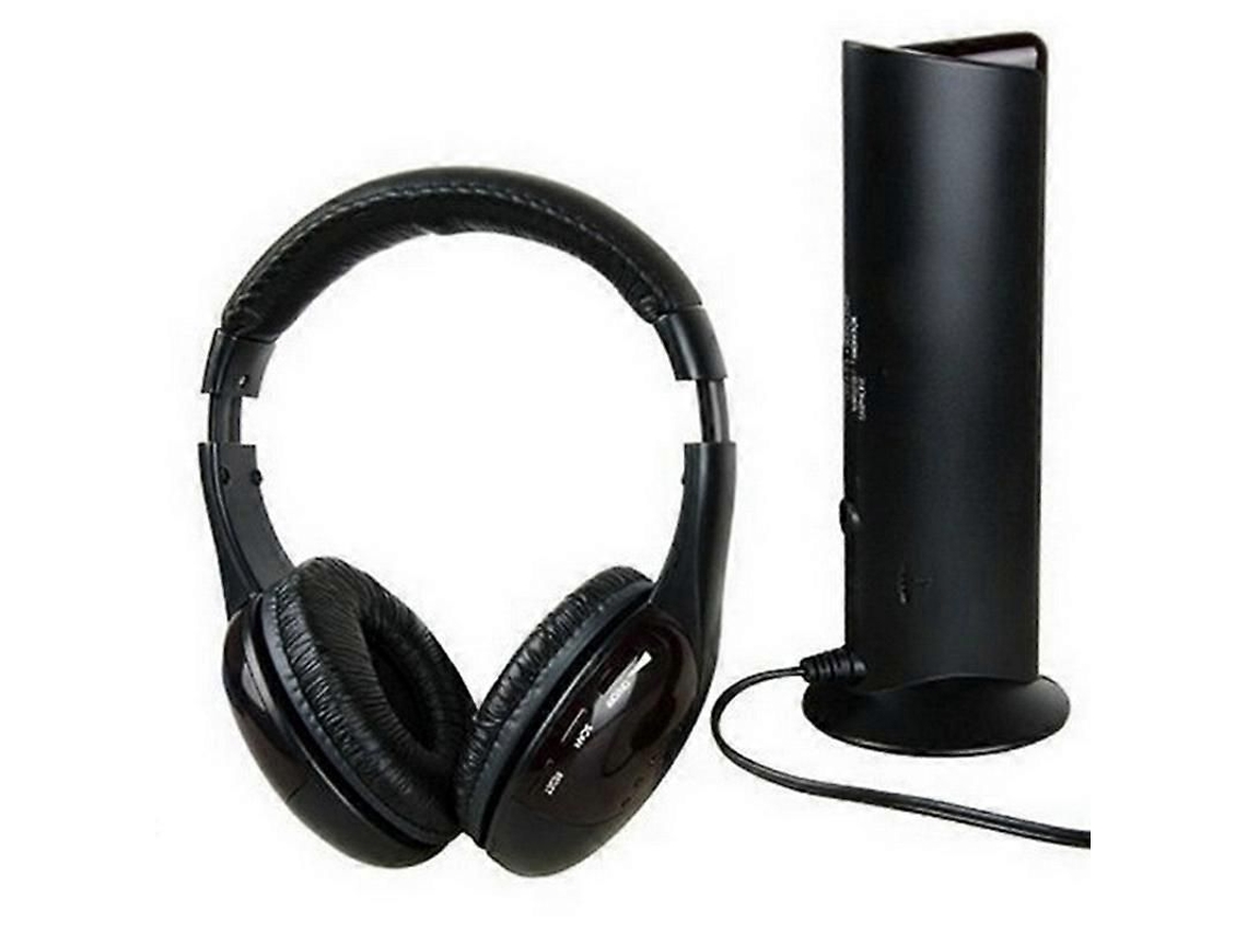Auriculares Inalámbricos 5 En 1 Para Tv, Pc, Ipod, Mp3, Radio Fm Estéreo Con Control Remoto.