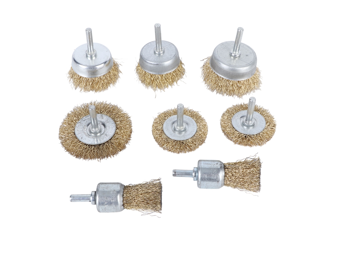 Kit De 8 Cepillos Eléctricos De Alambre De Acero Inoxidable Para Pulir Taladros Y Eliminar El Óxido.