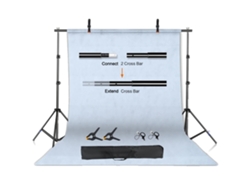 Kit de soporte para fondo de fotografía, barra transversal ajustable, multifuncional, blanco estirable, 2600 x 3000 OEM