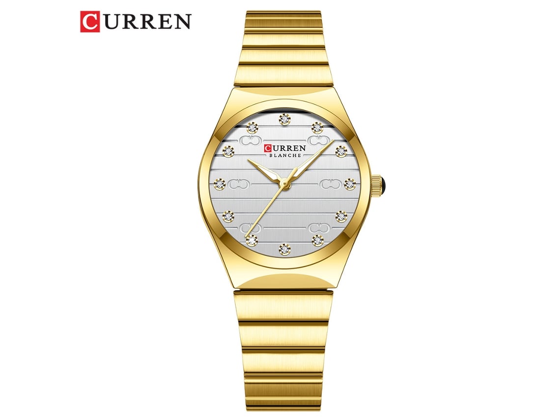 Relógio Feminino À Prova D'água (dourado) Com Mostrador Pequeno E Pulseira De Malha - Relógio Feminino Moderno