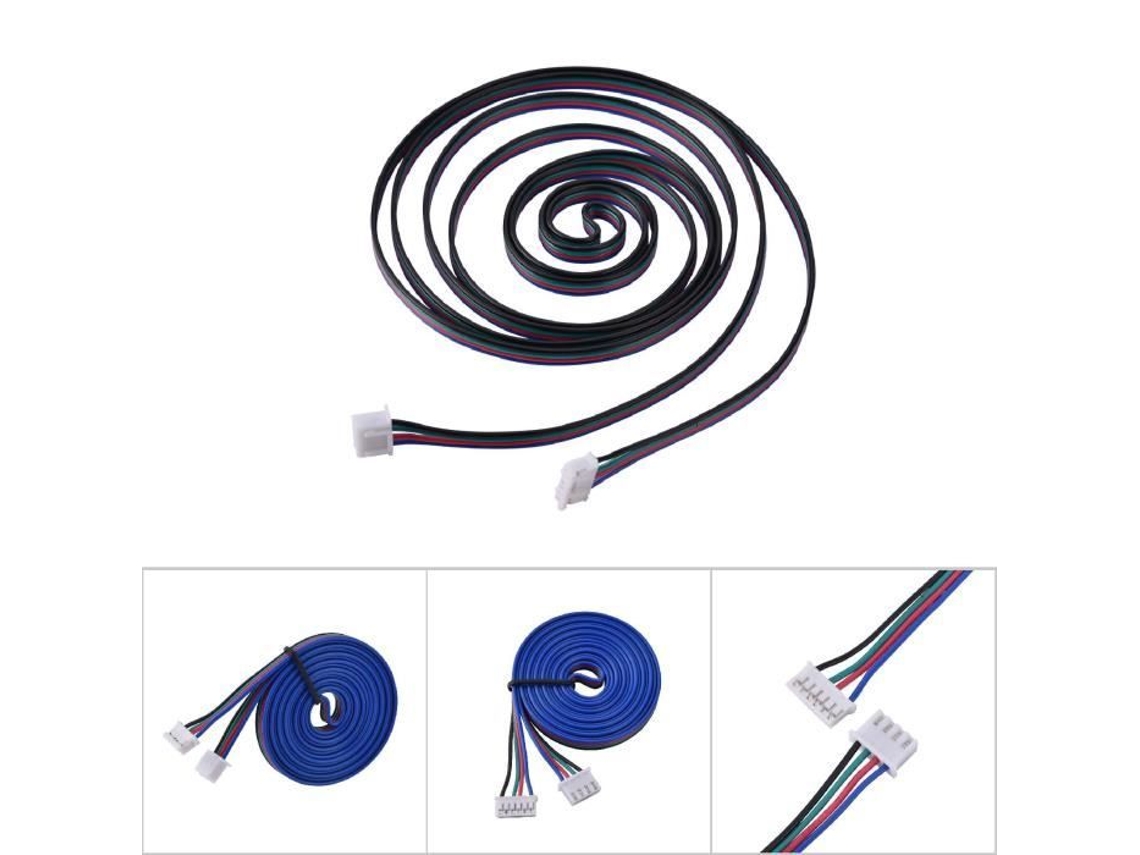 HURRISE Kit de impresora 3D Blanco Hx2.54 Cables de terminal dual 4 pines 6 pines para motores paso a paso de impresora de computadora