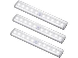 Lámpara Inalámbrica Para Armario Con Sensor De Movimiento (10 Led, 3 Unidades)