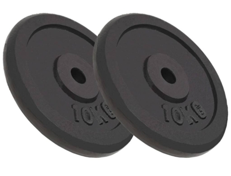 Disco de Musculación vidaXL de pesas de hierro fundido 2 uds 2x10 kg