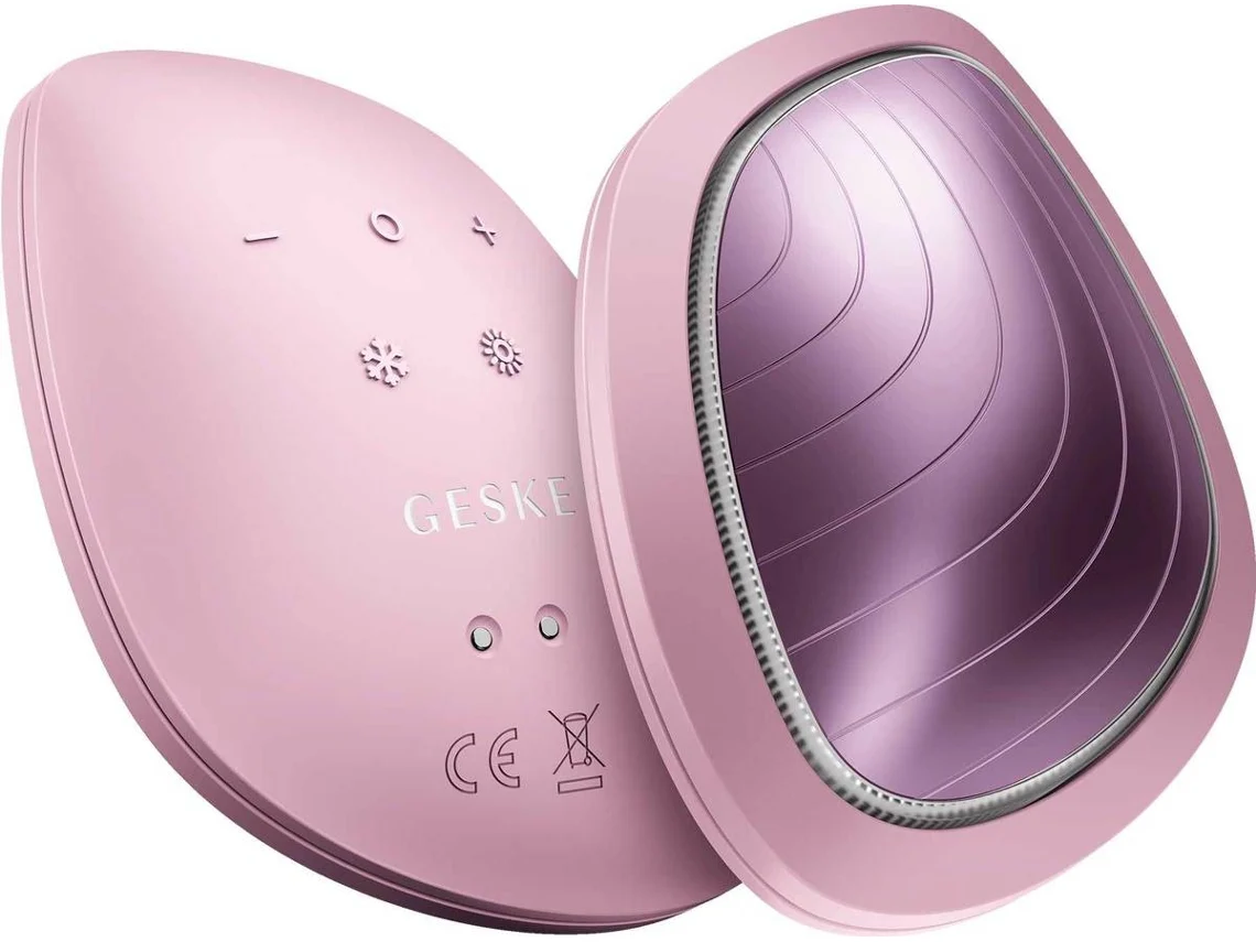 Tratamiento Facial Sonic GESKE Warm & Cool Mask 9 en 1 (Rosa)
